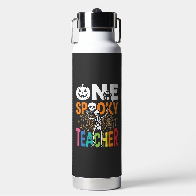 Ein gruseliger Lehrer Halloween-Design_1 Trinkflasche (Vorderseite)