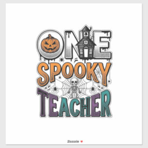 Ein gruseliger Lehrer Halloween Vektor Design_1 Aufkleber