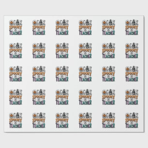 Ein gruseliger Lehrer Halloween Vektor Design_1 Geschenkpapier