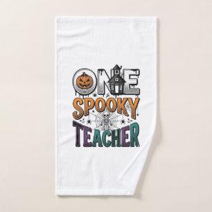 Ein gruseliger Lehrer Halloween Vektor Design_1 Handtuch