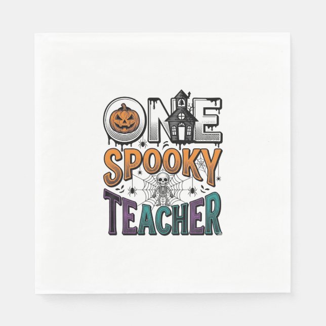 Ein gruseliger Lehrer Halloween Vektor Design_1 Serviette (Vorderseite)