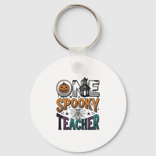 Ein gruseliger Lehrer Halloween-Vektordesign_1 Schlüsselanhänger