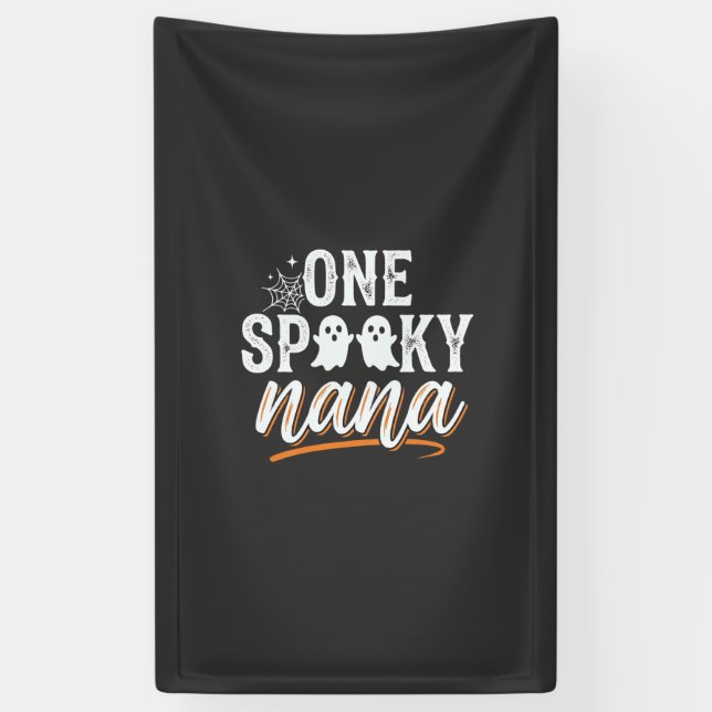 Ein gruseliger Nana Halloween-Geist-Design Banner (Vertikal)