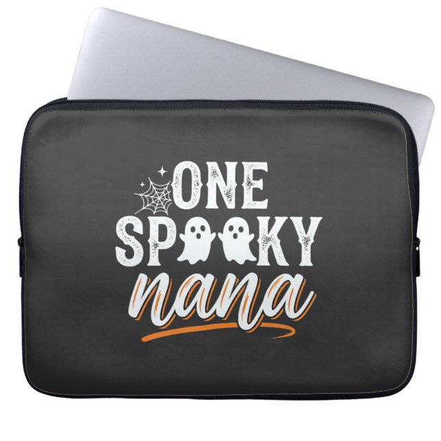 Ein gruseliger Nana Halloween-Geist-Design Laptopschutzhülle (Vorderseite)