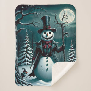 Ein gruseliger Schneemann Sherpadecke