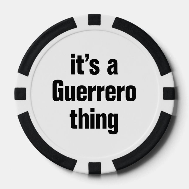 ein Guerrero Pokerchips (Vorderseite)