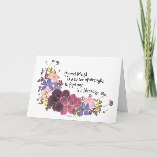 Ein guter Freund ist ein Segen Karte (Vorderseite)