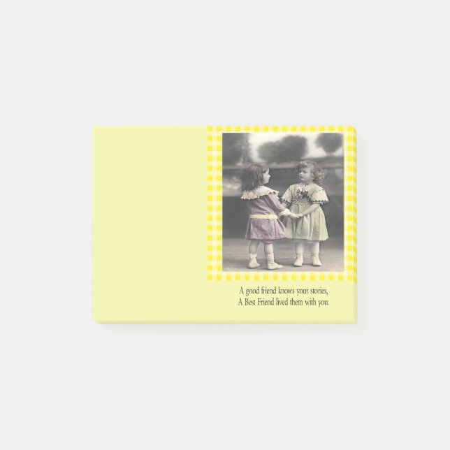 Ein guter Freund kennt Ihre Geschichten Post-it Klebezettel (Vorderseite)