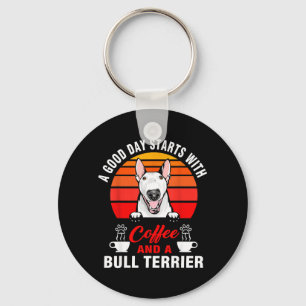 Ein guter Tag beginnt mit Kaffee und einem Bullter Schlüsselanhänger