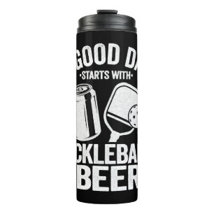 Ein guter Tag beginnt mit Pickleball & Bierfreude Thermosbecher