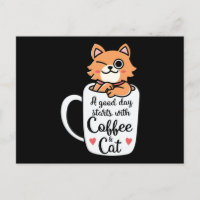 Ein guter Tag mit Kaffee und Chat Funny