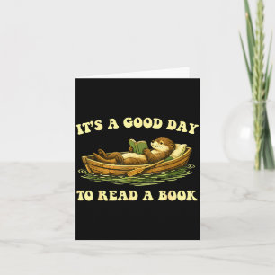 Ein guter Tag, um ein Buch zu lesen Seeotter beim  Karte