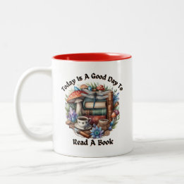 Ein guter Tag, um ein Buch zu lesen Zweifarbige Tasse