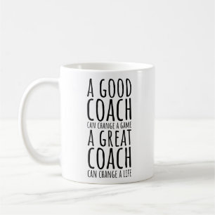 Ein guter Trainer kann ein Spiel verändern, ein gr Kaffeetasse