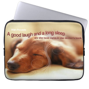 "Ein gutes Lachen" Inspiration Zitat Laptop Sleeve