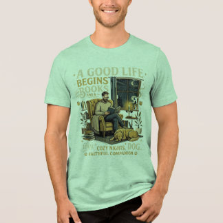 „Ein gutes Leben beginnt mit Büchern und einem tre Tri-Blend Shirt