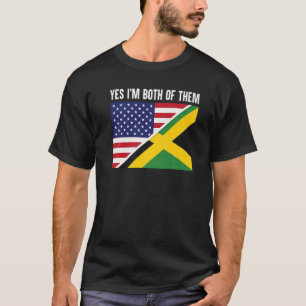 Ein halbes jamaikanisches halbes amerikanisches Ja T-Shirt