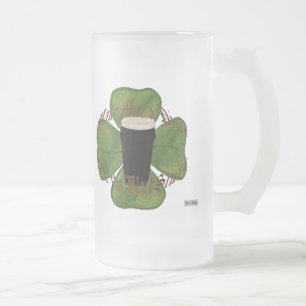 Ein halbes Liter des schwarzen Materials Mattglas Bierglas