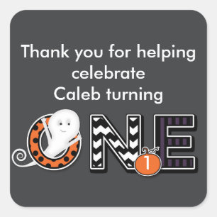 Ein Halloween 1. Herbst Geburtstag Party Sticker