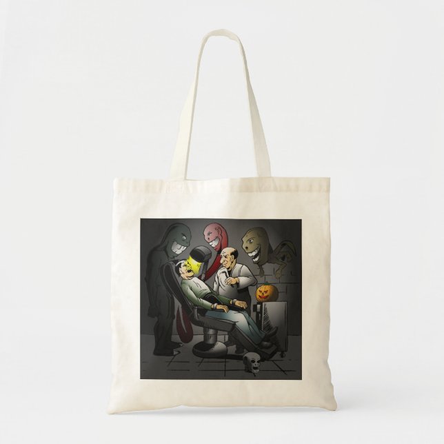 Ein Halloween-Abend beim Zahnarzt Tragetasche (Vorne)