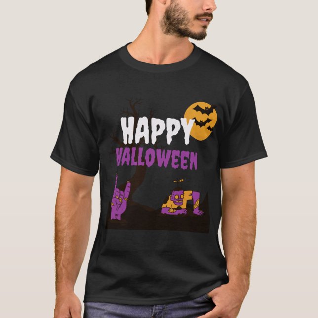 Ein Halloween-Abend voller Schrecken. T-Shirt (Vorderseite)