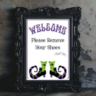 Ein Halloween Bitte Schuhe Entfernen Schild