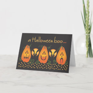 Ein Halloween Boo Jack O' Lantern Lineup Karte