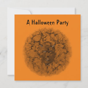 "Ein Halloween-Party" - Phantom Devil Dark Sepia Einladung