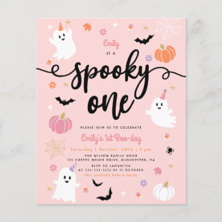 Ein Halloween Pink Ghost 1 Geburtstag
