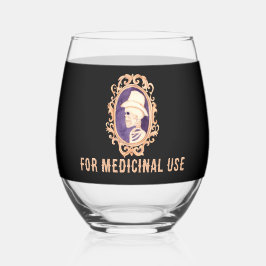 Ein Halloween-Portrait: Stemless Wine Glass Weinglas Ohne Stiel