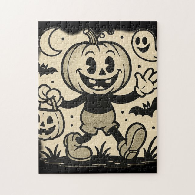 Ein Halloween-Puzzle mit retro Comic-Book-Atmosphä Puzzle (Vertikal)