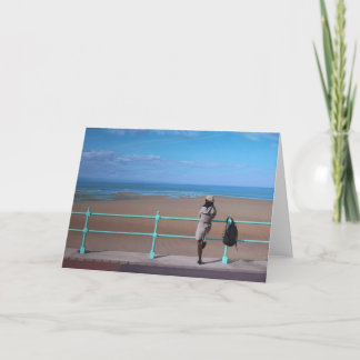 Ein Halt auf der Weise. Kunst-Gruß-Karte Karte