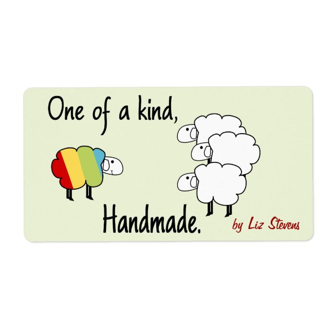 Ein handgemachtes Etikett (Vorne)