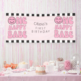 Ein Happy Babe Happy Face Pink Banner