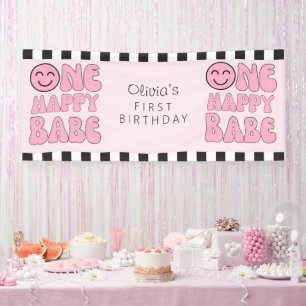 Ein Happy Babe Happy Face Pink Banner