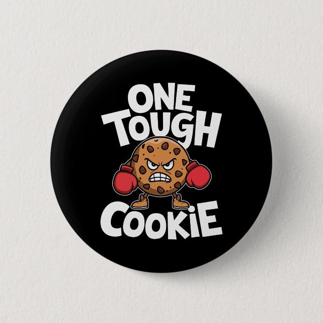 Ein harter Keks Boxer Boxing Funny Cookie Lover Button (Vorderseite)