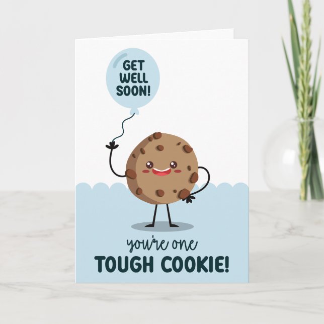 Ein hartes Cookie wird bald gut Einladung (Vorderseite)