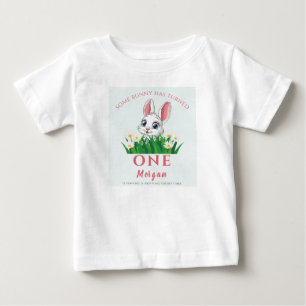 Ein Häschen Ein Süße Häschen Mädchen 1. Geburtstag Baby T-shirt