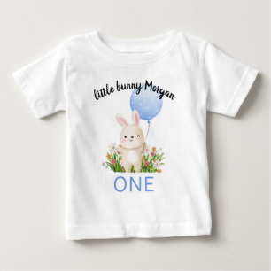 Ein Häschen ist eins Einfache Süße Jungen 1. Gebur Baby T-shirt