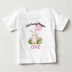 Ein Häschen ist Eins Einfache Süße Mädchen 1. Gebu Baby T-shirt