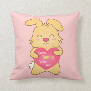 Ein Häschen liebt dich Lustige Wortspiel-Pillow Kissen