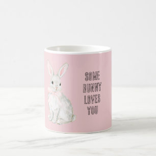 Ein Häschen liebt dich rosa Schleife Kaffeetasse