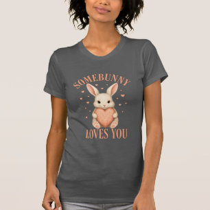Ein Häschen liebt dich Süßes Häschen Dunkelgraues  T-Shirt