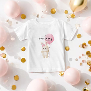 Ein Häschen Rosa Luftballon GROSS Schwester Baby T-shirt