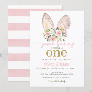 Ein Häschen wird EINS Einladung - Hasenohren