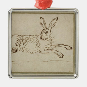 Ein Hase-Betrieb, wenn die Ohren (Stift u. Tinte Ornament Aus Metall