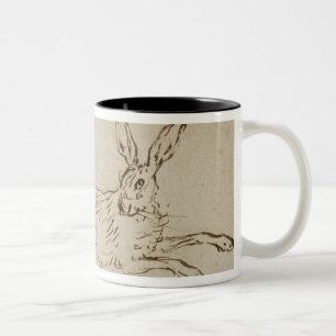 Ein Hase-Betrieb, wenn die Ohren (Stift u. Tinte Zweifarbige Tasse