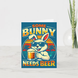 Ein Hase braucht Bier lustiger Osterhase Humor Karte