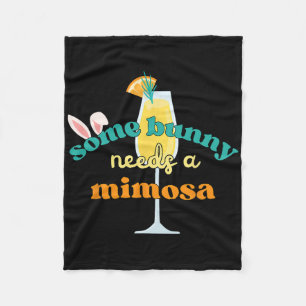 Ein Hase braucht eine Mimosa Lustige Männer Frauen Fleecedecke