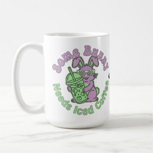 Ein Hase braucht kalten Kaffee Retro Frühling Oste Kaffeetasse